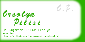 orsolya pilisi business card